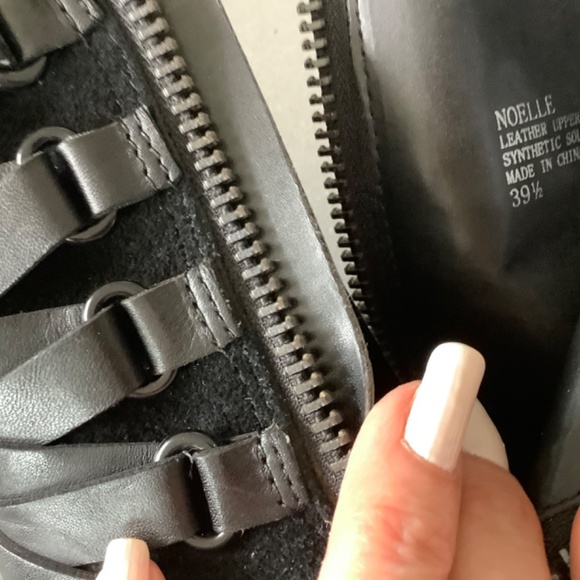 Luxury Rebel Black Suede Low Heeled Bootie Size 39-1/2 (8-1/2) - Picture 8 of 11